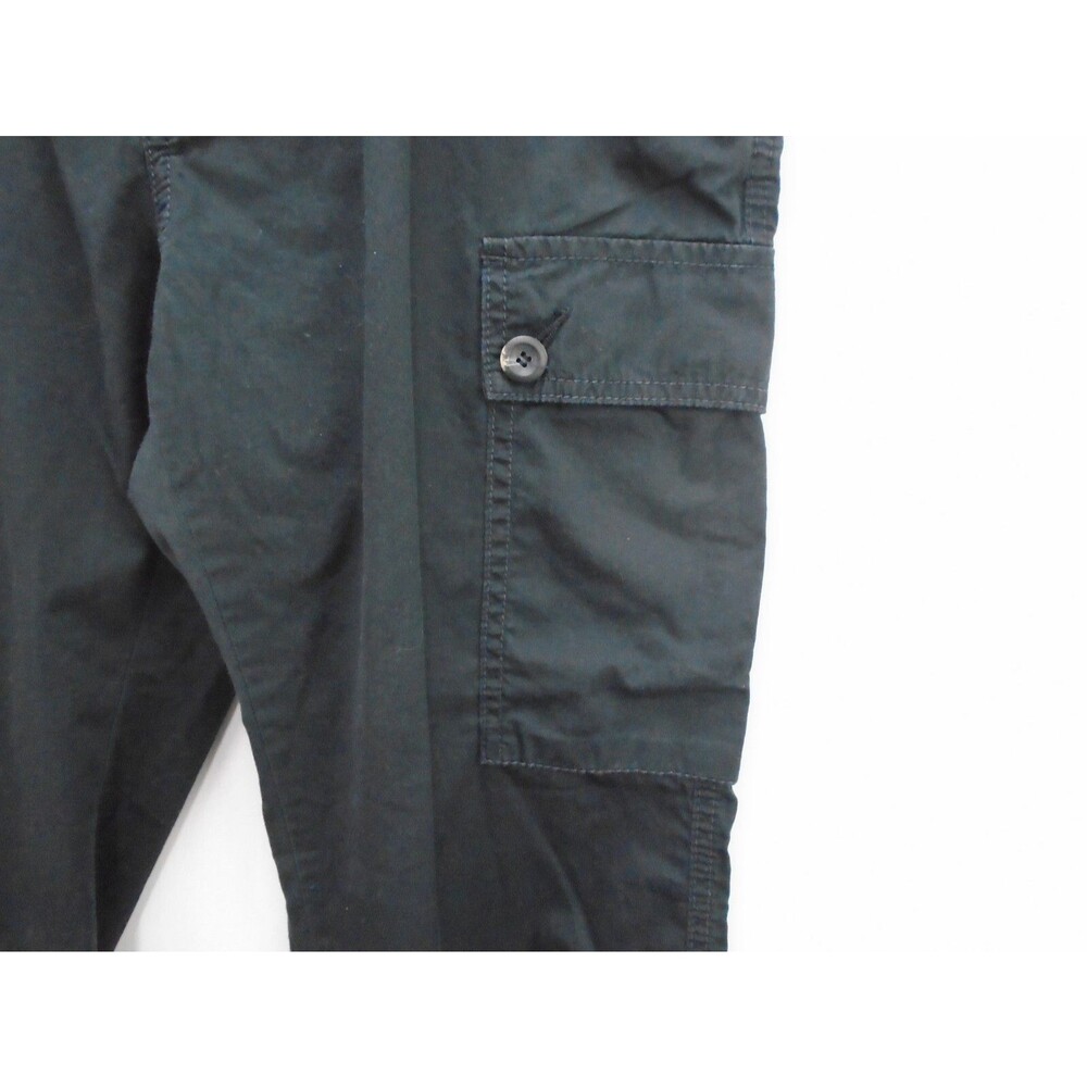 Vintage Ralph Lauren Women Size 14 Cargo Capri Black Pants Adjustable Hong Kong - Picture 6 of 12